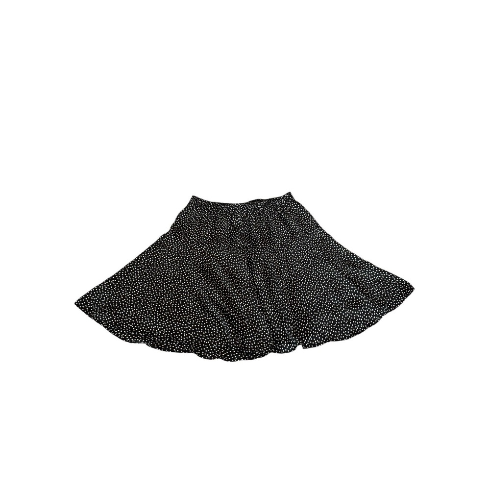 Banana Republic Women's Size XS Black White Polka Dot Mini Flutter Skirt Stylish